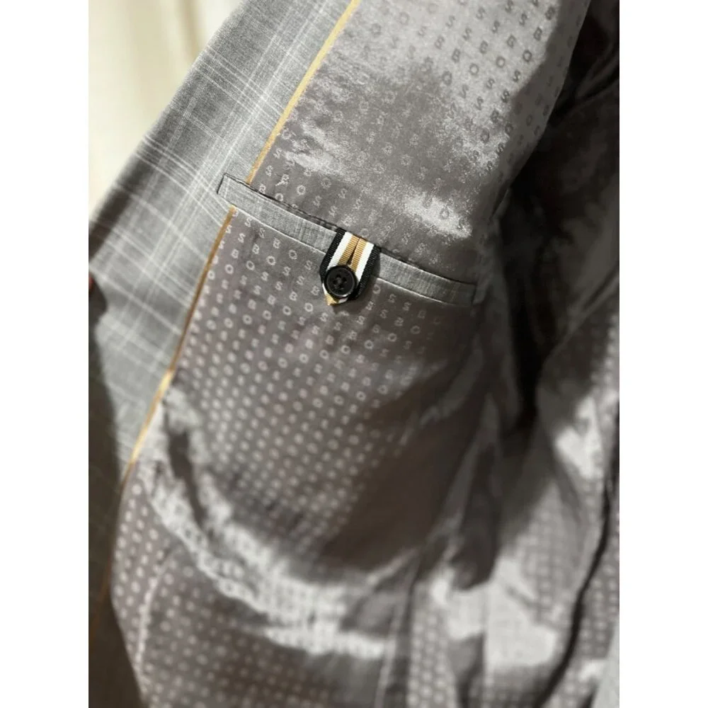 Hugo Boss‎ Italian Wool Gray 2-Piece Suit - NWT Size 46R MSRP $795